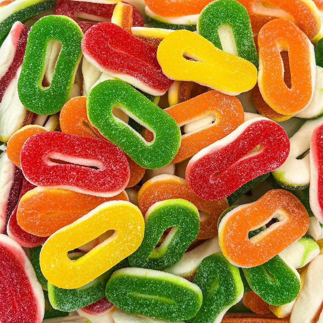 Damel Anneaux Assortis Acide Halal – Bonbons Gélifiés Fruités